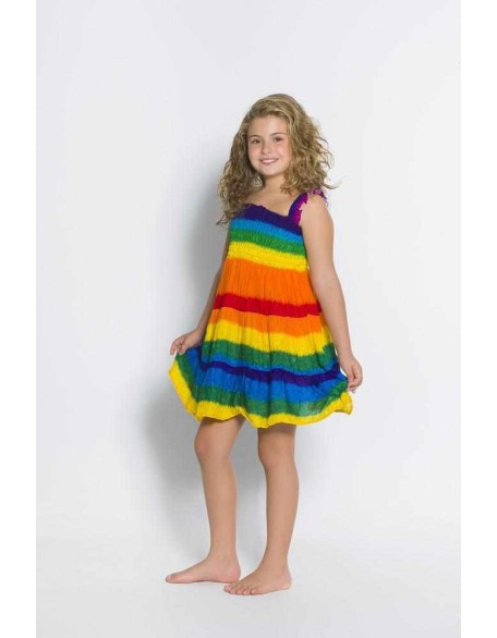 Girls Elastic Boho Dress