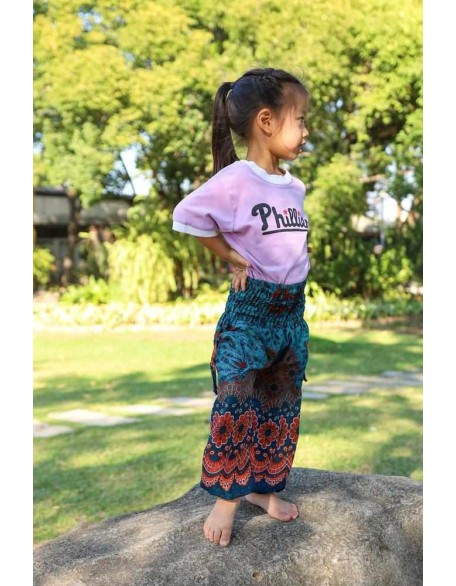 KIDS FLORAL HAREM PANTS