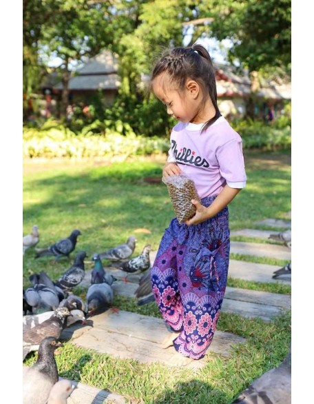 KIDS FLORAL HAREM PANTS