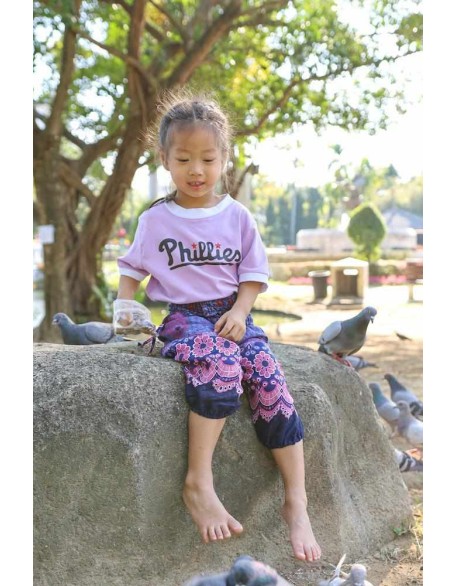 KIDS FLORAL HAREM PANTS