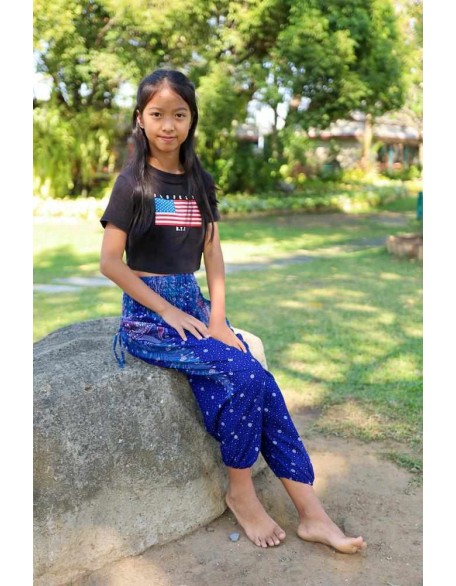 KIDS PEACOCK HAREM PANTS