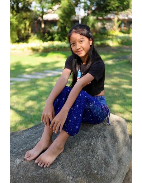 KIDS PEACOCK HAREM PANTS