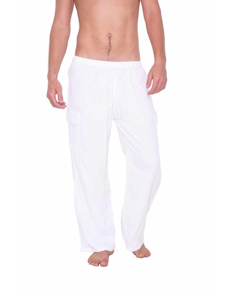 Comfy Baggy White Cotton Pants