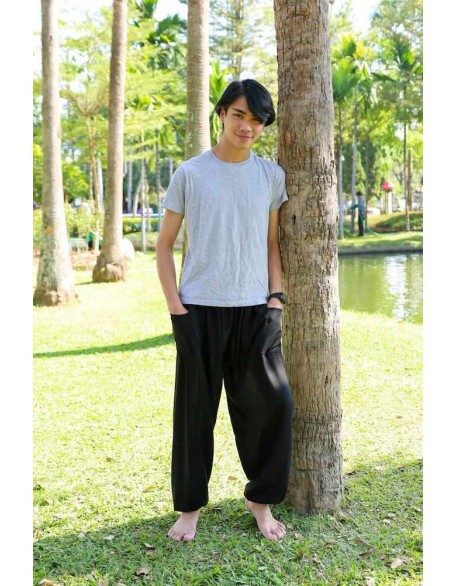 MEN BLACK HAREM PANTS