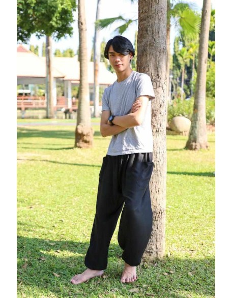 MEN BLACK HAREM PANTS