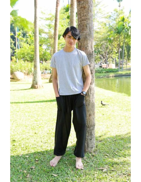 MEN BLACK HAREM PANTS