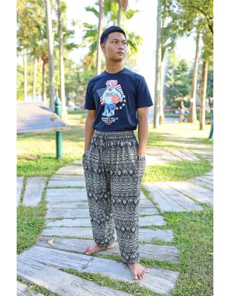 MEN Harem PANTS ELEPHANT PRINT