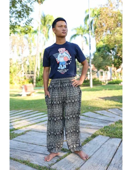 MEN Harem PANTS ELEPHANT PRINT