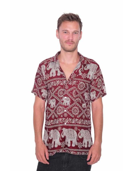 BURGUNDY Aloha Short Sleeve Shirt