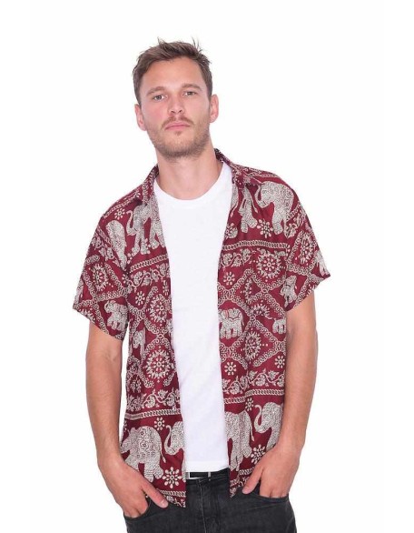 BURGUNDY Aloha Short Sleeve Shirt