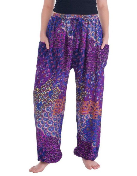 Colorful Harem Pants with Drawstring