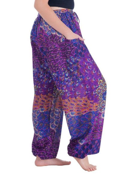 Colorful Harem Pants with Drawstring