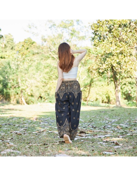 Peacock Flower Harem Pants