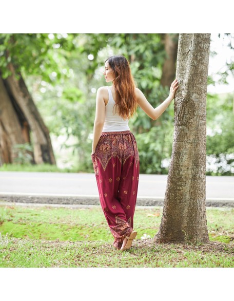 Peacock Flower Harem Pants