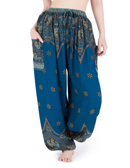 Peacock Flower Harem Pants