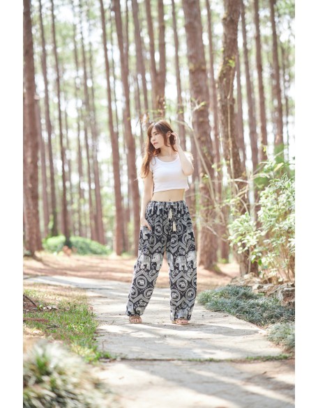 Elephant Harem Pants with Drawstring