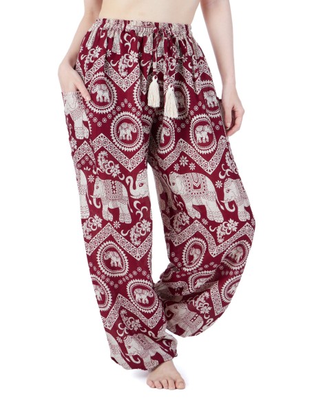 Elephant Harem Pants with Drawstring