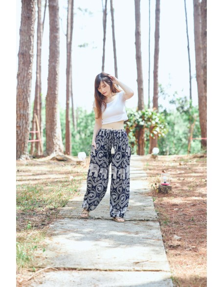 Elephant Harem Pants with Drawstring