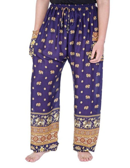 Flowy Elephant Drawstring Pants