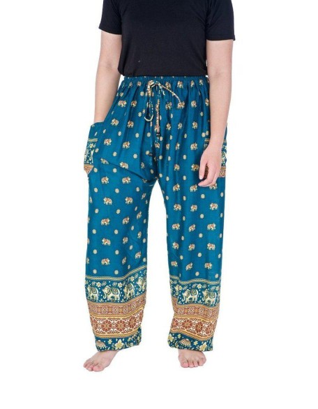 Flowy Elephant Drawstring Pants