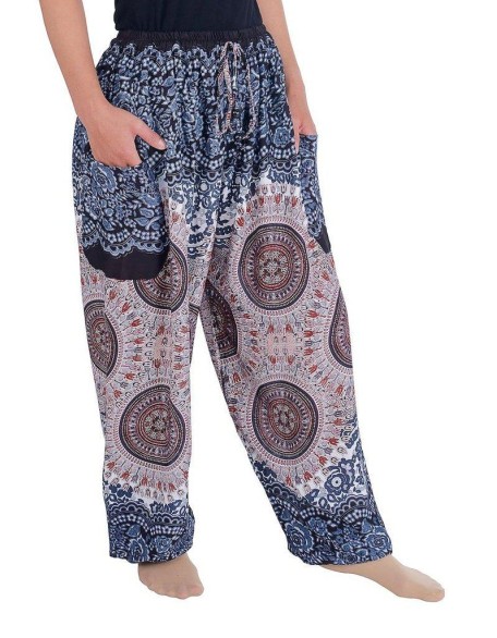 Mandala Harem Pants with Drawstring