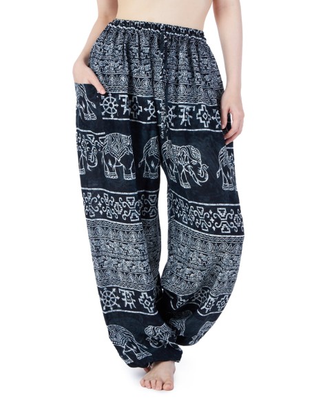 Elephant Harem Pants with Drawstring