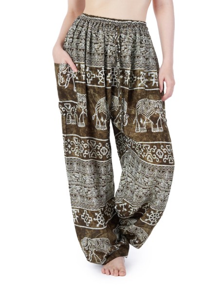 Elephant Harem Pants with Drawstring