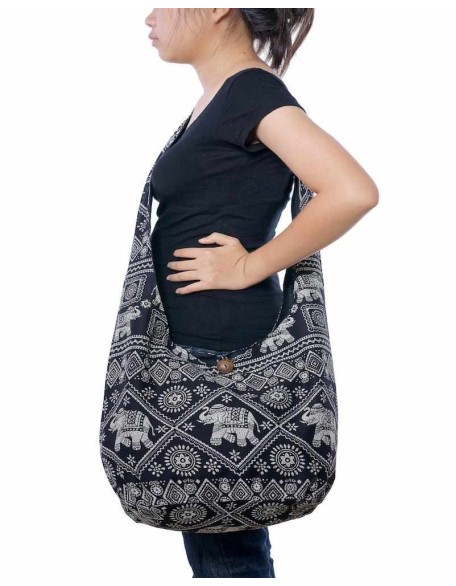 Elephant Crossbody Purse Black