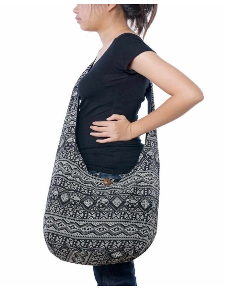 Black Print Shoulder Bag