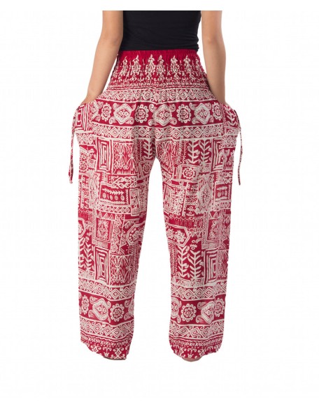 Smocked Waist Harem Boho Pants