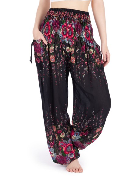 Flower Print Harem Pants