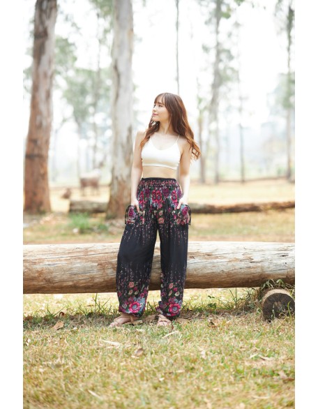 Flower Print Harem Pants