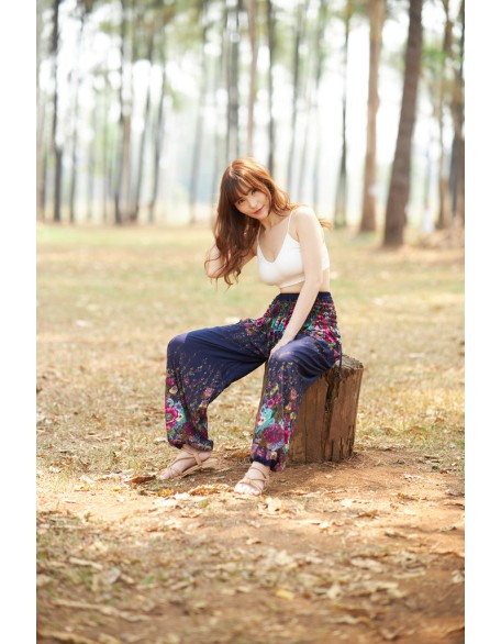 Flower Print Harem Pants