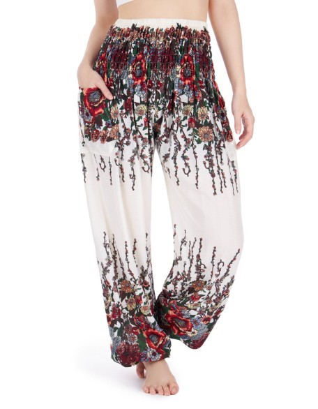 Flower Print Harem Pants