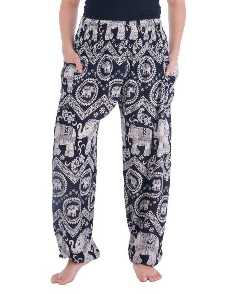 Black Elephant Harem Pants