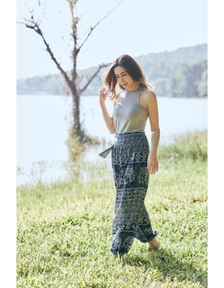 Women black Hippie Trousers