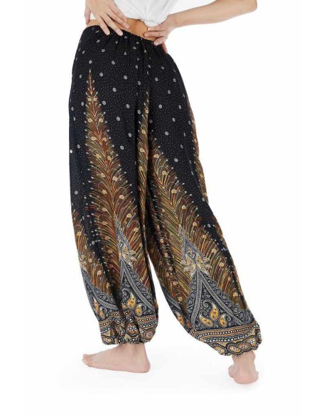 Women Black Flowy Pants