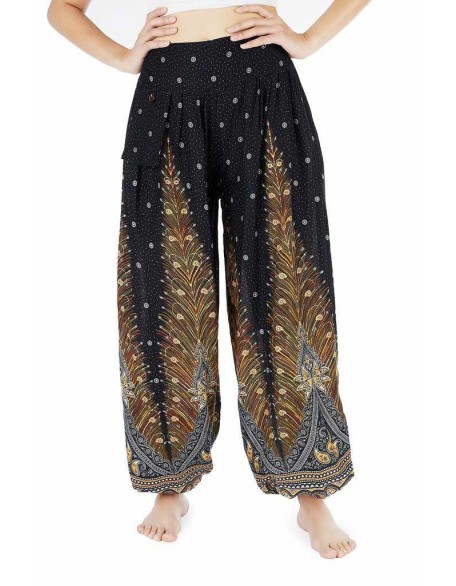 Women Black Flowy Pants