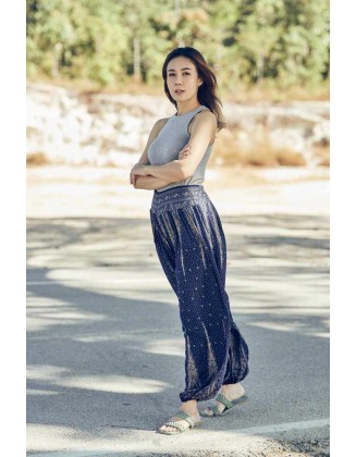 Women Blue Harem Pants