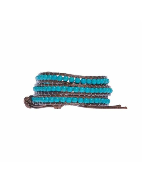 Leather 5 Wrap Bracelet