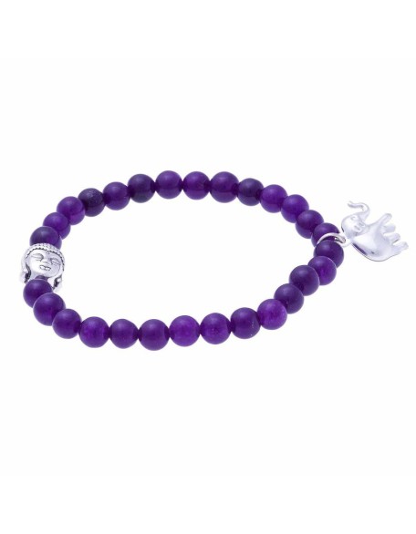 Stretchy Buddha and Elephant Bracelet