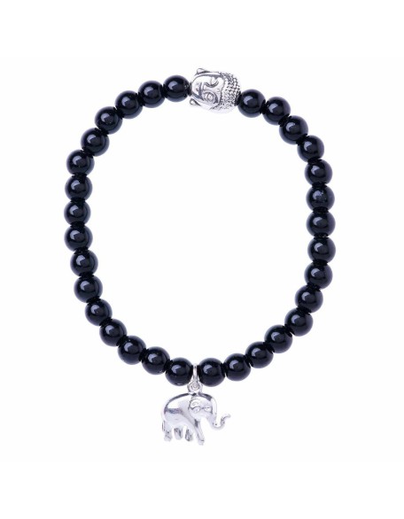 Stretchy Buddha and Elephant Bracelet