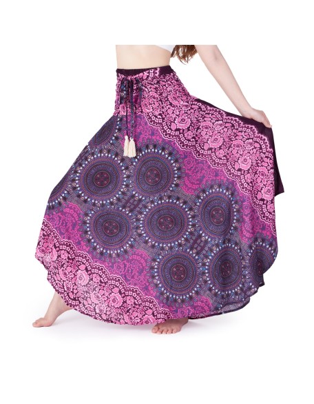 PURPLE BOHEMIAN MAXI SKIRT