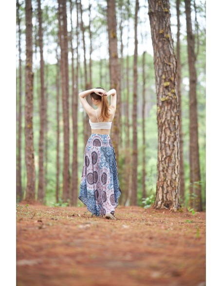 WOMENS LONG MANDALA BOHO SKIRT