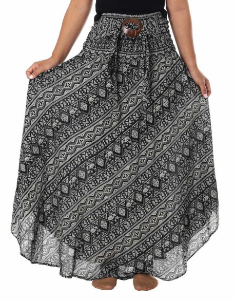 SMALL ELEPHANT PRINT MAXI SKIRT