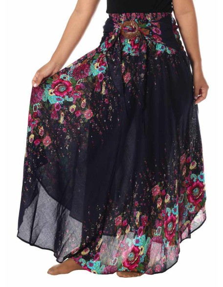 DARK BLUE WOMEN BOHO SKIRT