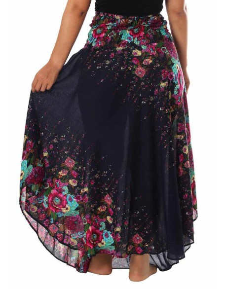 DARK BLUE WOMEN BOHO SKIRT