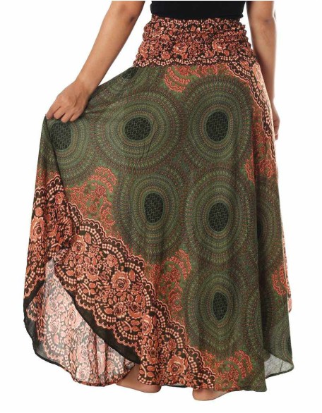 BOHEMIAN HIPPIE SKIRT GREEN