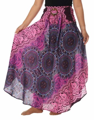 PURPLE MANDALA BOHO MAXI SKIRT