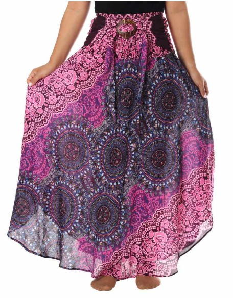 PURPLE MANDALA BOHO MAXI SKIRT